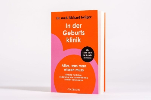 Buchcover und Innenansicht für das Buch: In der Geburtsklinik
