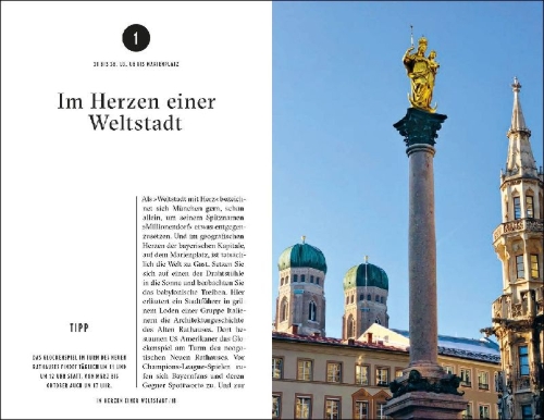 Buchcover und Innenansicht für das Buch: München Reiseführer LIEBLINGSORTE