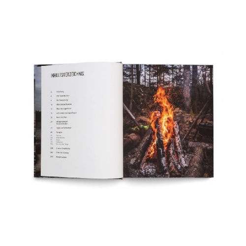 Buchcover und Innenansicht für das Buch: Bogen om Bålmad