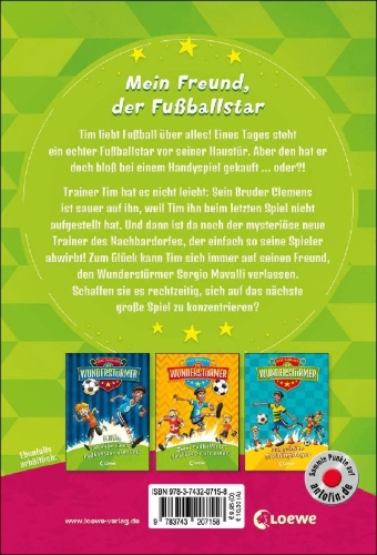 Buchcover und Innenansicht für das Buch: Der Wunderstürmer (Band 4) - Der heimliche Spielertransfer