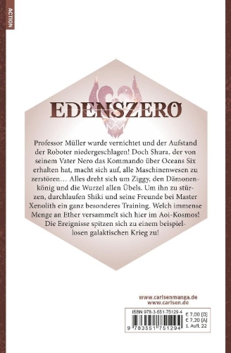 Buchcover und Innenansicht für das Buch: Edens Zero