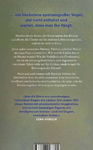 Buchcover und Innenansicht für das Buch: Eine Chance ist ein höchstens spatzengroßer Vogel
