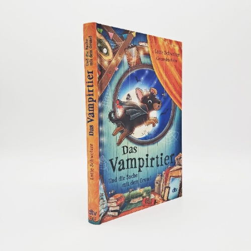 Buchcover und Innenansicht für das Buch: Das Vampirtier und die Sache mit dem Grusel
