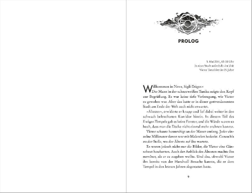 Buchcover und Innenansicht für das Buch: Dark Sigils - Wie die Dunkelheit befiehlt