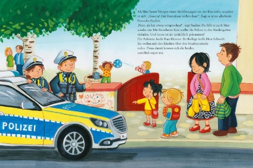 Buchcover und Innenansicht für das Buch: Max-Bilderbücher: Max und die Polizei