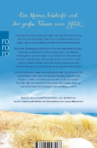 Buchcover und Innenansicht für das Buch: Das kleine Friesencafé