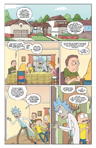Buchcover und Innenansicht für das Buch: Rick and Morty #1-5