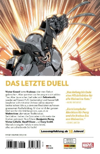 Buchcover und Innenansicht für das Buch: Wolverine: Der Beste