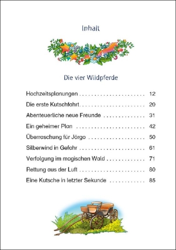 Buchcover und Innenansicht für das Buch: Silberwind, das weiße Einhorn (Band 3-4) - Das Geheimnis der magischen Pferde