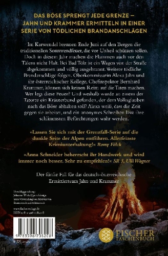 Buchcover und Innenansicht für das Buch: Grenzfall - Ihre Spur in den Flammen