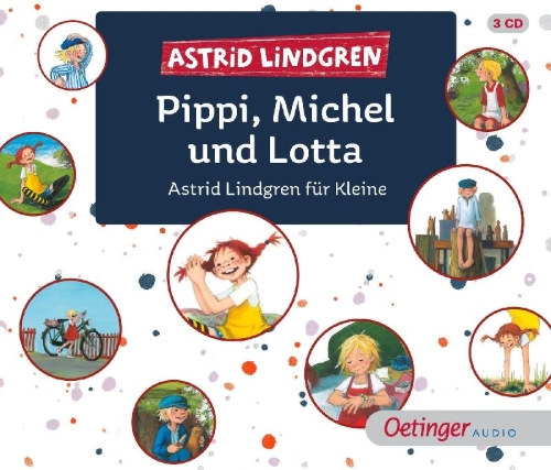 Buchcover und Innenansicht für das Buch: Pippi, Michel und Lotta
