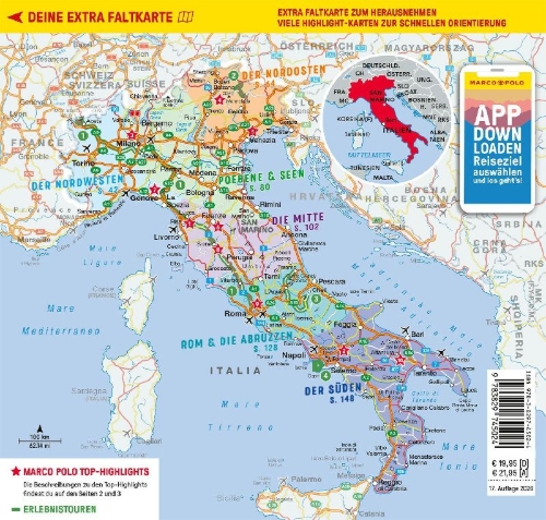 Buchcover und Innenansicht für das Buch: MARCO POLO Reiseführer Italien