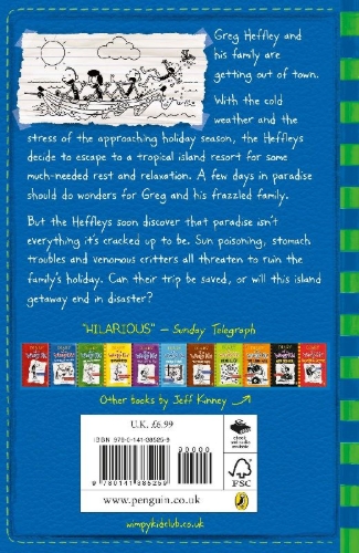 Buchcover und Innenansicht für das Buch: Diary of a Wimpy Kid 12: The Getaway