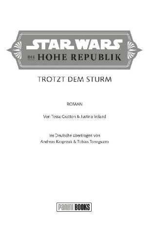 Buchcover und Innenansicht für das Buch: Star Wars: The High Republic - Defy the Storm