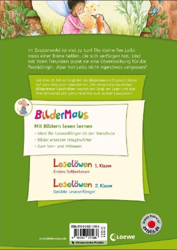 Buchcover und Innenansicht für das Buch: Bildermaus - Die kleine Fee im Zauberwald