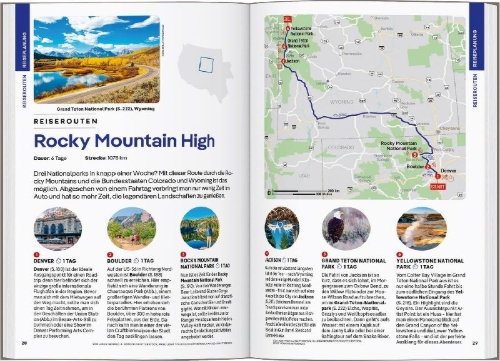 Buchcover und Innenansicht für das Buch: LONELY PLANET Reiseführer USA Westen