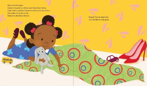 Buchcover und Innenansicht für das Buch: Mama`s Sleeping Scarf