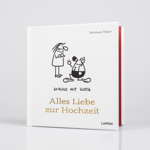 Buchcover und Innenansicht für das Buch: Schluss mit lustig: Alles Liebe zur Hochzeit
