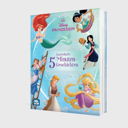 Buchcover und Innenansicht für das Buch: Disney Prinzessin: Zauberhafte 5-Minuten-Geschichten
