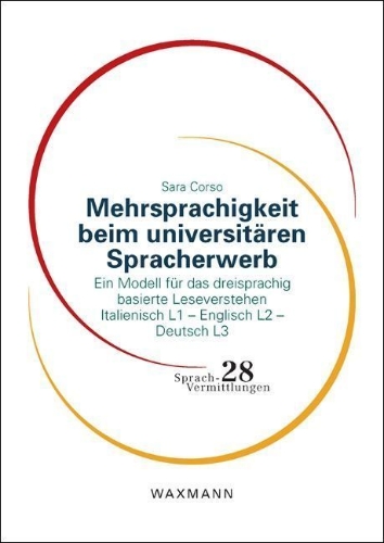 Buchcover und Innenansicht für das Buch: Mehrsprachigkeit beim universitären Spracherwerb