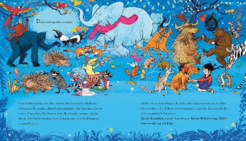Buchcover und Innenansicht für das Buch: Mücke, Zebra und die wilde Rettung