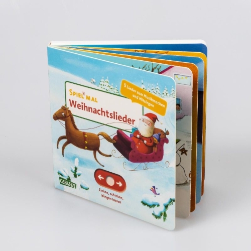 Buchcover und Innenansicht für das Buch: Spiel mal - Weihnachtslieder