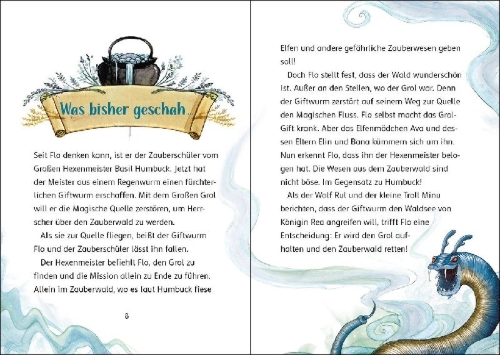 Buchcover und Innenansicht für das Buch: Der Zauberschüler (Band 2) - Im Bann des Seeungeheuers
