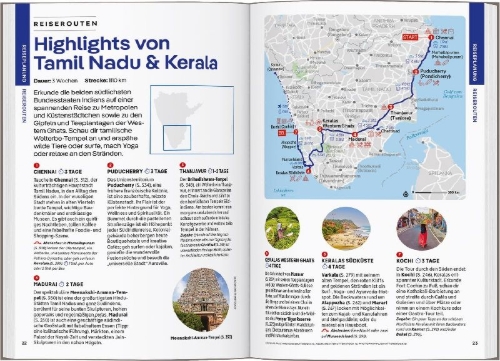 Buchcover und Innenansicht für das Buch: LONELY PLANET Reiseführer Indien Süden & Kerala
