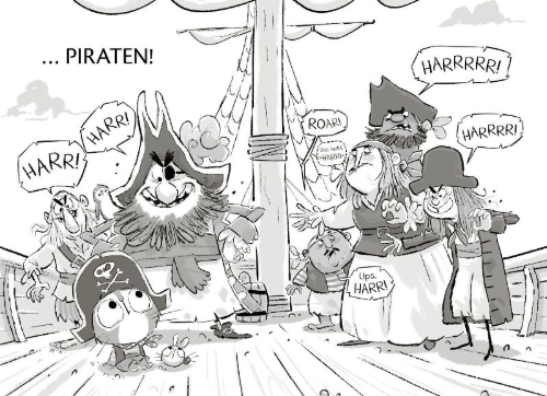 Buchcover und Innenansicht für das Buch: Murray and Bun - Murray the Pirate
