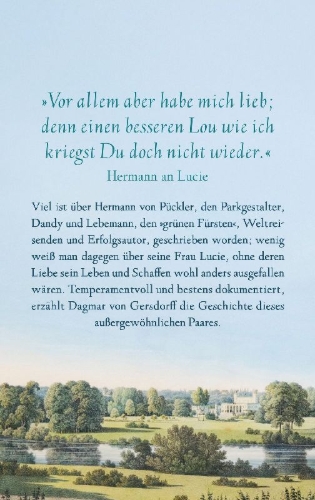 Buchcover und Innenansicht für das Buch: Alle Schönheit, aller Zauber. Lucie und Hermann von Pückler