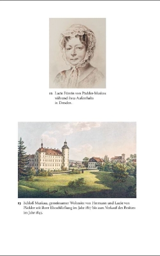 Buchcover und Innenansicht für das Buch: Alle Schönheit, aller Zauber. Lucie und Hermann von Pückler