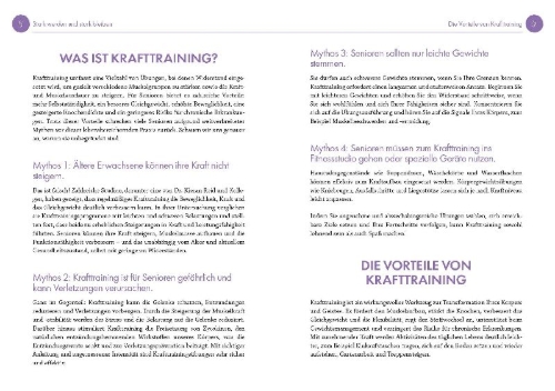 Buchcover und Innenansicht für das Buch: 10-Minute Strength Training Exercises for Seniors