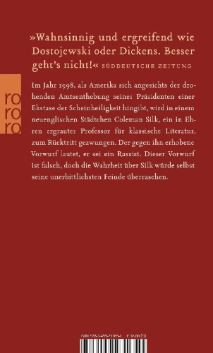 Buchcover und Innenansicht für das Buch: The Human Stain