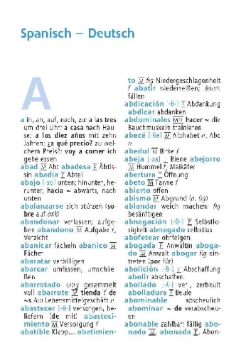Buchcover und Innenansicht für das Buch: Langenscheidt Universal-Wörterbuch Spanisch