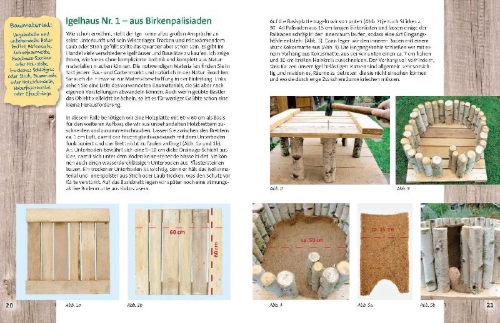 Buchcover und Innenansicht für das Buch: Igelhaus & Hummelhütte