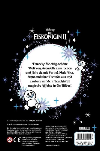 Buchcover und Innenansicht für das Buch: Disney Die Eiskönigin 2: Mein großer Malzauber
