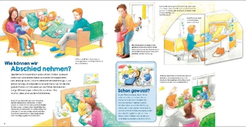 Buchcover und Innenansicht für das Buch: WAS IST WAS Junior Band 38 Abschied nehmen - Tod, Trauer und Erinnerung