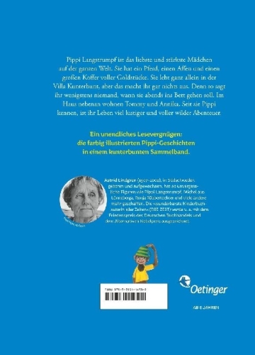 Buchcover und Innenansicht für das Buch: Boken om Pippi Långstrump