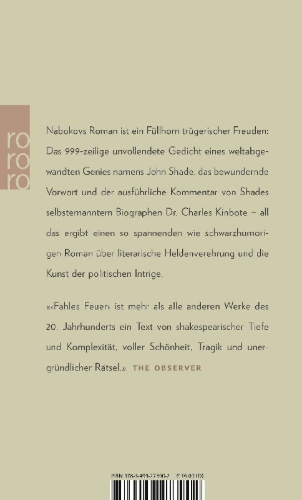 Buchcover und Innenansicht für das Buch: Pale Fire