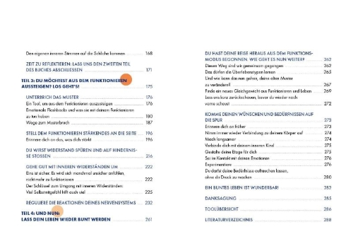 Buchcover und Innenansicht für das Buch: Raus aus dem Funktionsmodus - zurück zu dir
