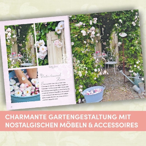 Buchcover und Innenansicht für das Buch: Mein nostalgischer Landgarten
