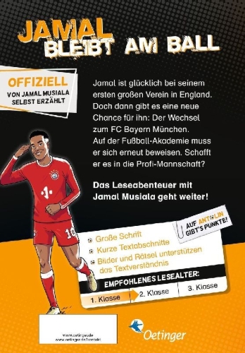 Buchcover und Innenansicht für das Buch: Jamal Musiala. Mein Start bei den Bayern