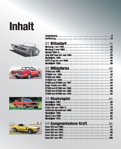 Buchcover und Innenansicht für das Buch: Ford Mustang