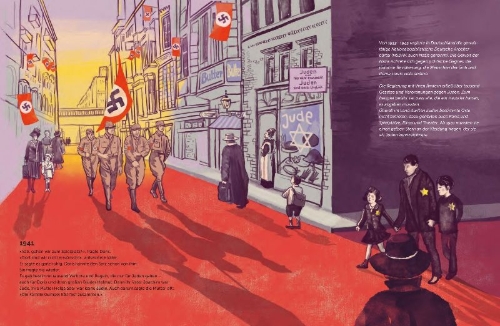 Buchcover und Innenansicht für das Buch: Damals in der Rosenstraße