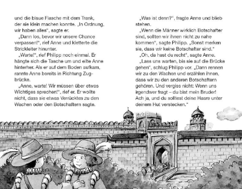 Buchcover und Innenansicht für das Buch: Das magische Baumhaus - Abenteuerliche Mission ins Reich der Tiere