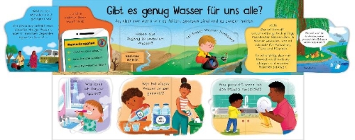 Buchcover und Innenansicht für das Buch: Erstes Aufklappen und Verstehen: Woher kommt unser Wasser?