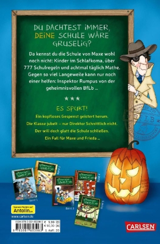 Buchcover und Innenansicht für das Buch: Die unlangweiligste Schule der Welt 6: Geisterstunde