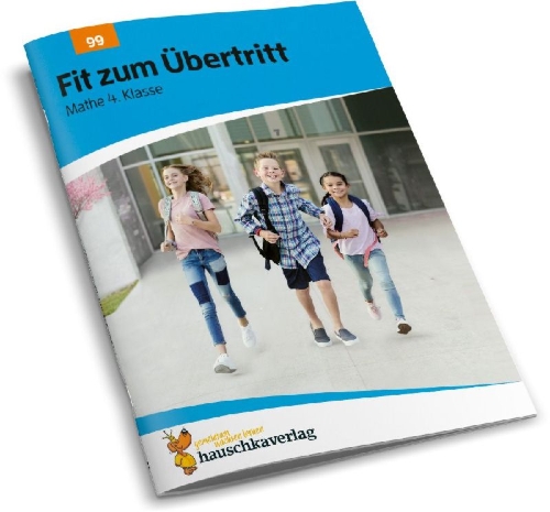 Buchcover und Innenansicht für das Buch: Fit zum Übertritt - Mathe 4. Klasse, A4- Heft