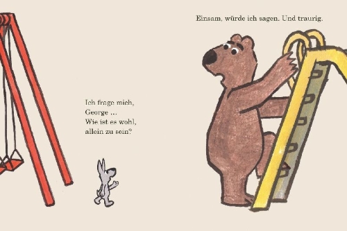 Buchcover und Innenansicht für das Buch: George & Lenny Are Always Together