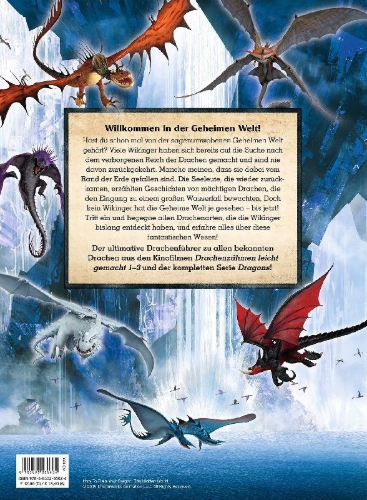 Buchcover und Innenansicht für das Buch: Drachenzähmen leicht gemacht 3: Die geheime Welt: Das ultimative Buch der Drachen